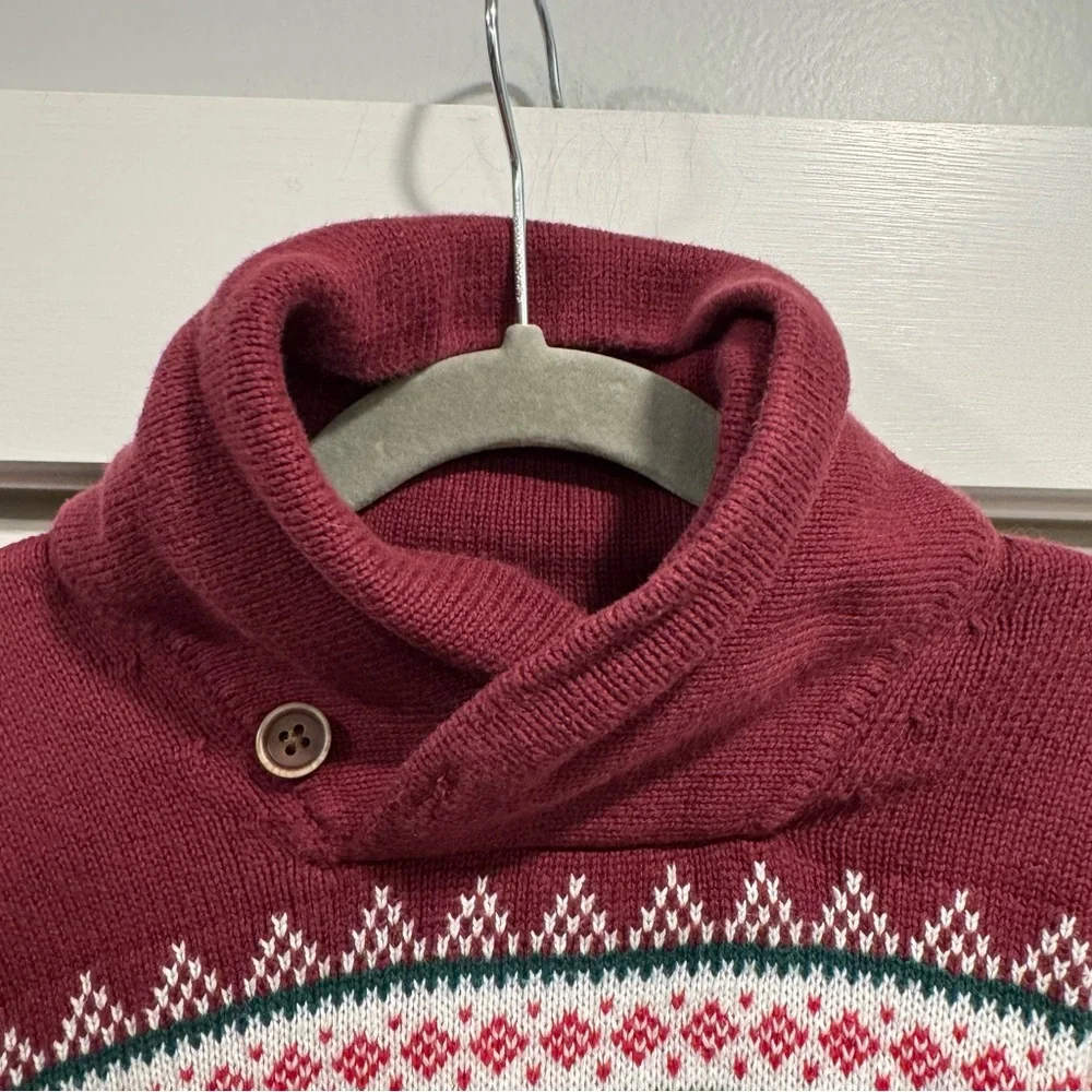 The Children’s Place Gingerbread Boy‎ 3T Christmas Sweater Burgundy Holiday Xmas